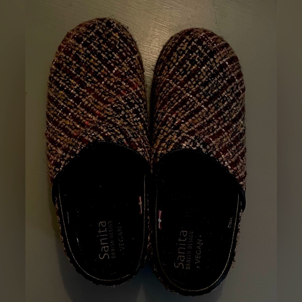Sanita Women’s Tweed Multicolored Comfy Clog Slip On Shoe Size 6.5 Work - Picture 4 of 5